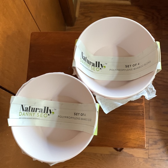 NATURALLY, DANNY SEO - TWO, SET OF 4 POLYPROPYLENE/BAMBOO BLEND BOWLS 🆕 - Picture 2 of 7